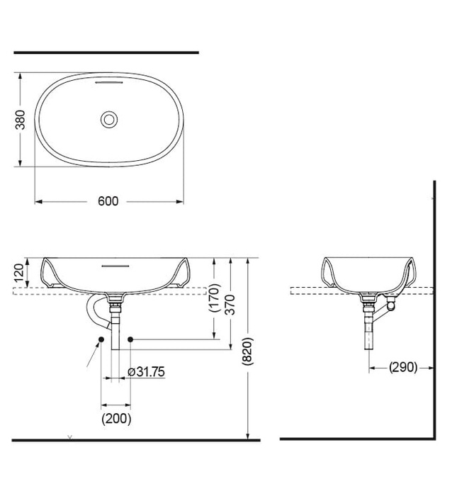 Chậu Rửa Lavabo Đặt Bàn TOTO PJS05WE#GW Trắng Bóng