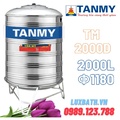 Bồn Nước Inox Tân Mỹ 2000L Đứng TM 2000D F1180