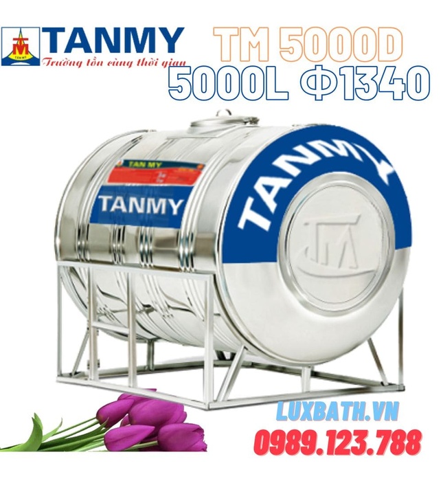 Bồn Nước Inox Tân Mỹ 5000L Ngang TM 5000N F1340