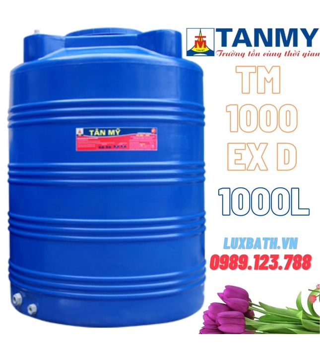 Bồn Nước Nhựa Tân Mỹ 1000L Đứng TM 1000EX D