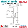 Vòi Rửa Bát Nóng Lạnh Nhật Bản Kakudai 117-141K