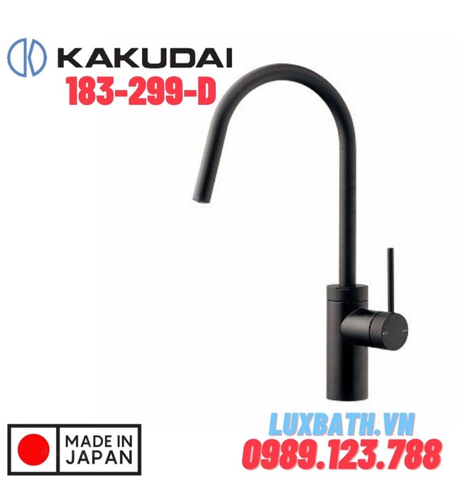 Vòi Rửa Bát Nóng Lạnh Màu Đen Nhật Bản Kakudai 183-299-D