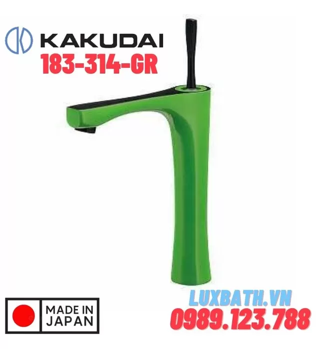 Vòi Lavabo Nóng Lạnh Thân Cao Kakudai 183-314-GR