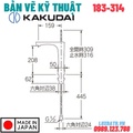 Vòi Chậu Rửa Mặt Nhật Bản Màu Cam Kakudai 183-314-YR