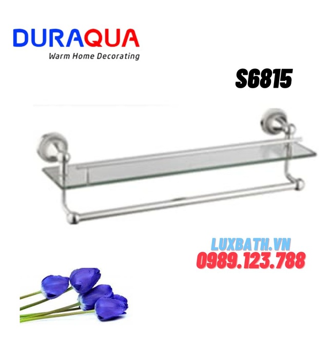 Kệ kính kèm vắt khăn mạ bạc Duraqua S6815