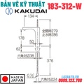 Vòi Chậu Rửa Mặt Nhật Bản Kakudai 183-312-W