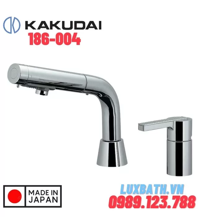Vòi Lavabo Nóng Lạnh 2 Lỗ Dây Rút Kakudai 186-004