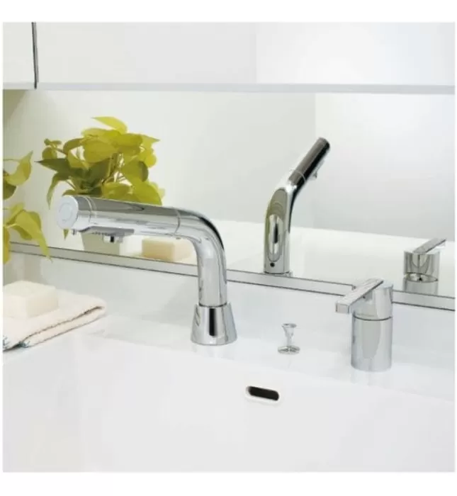 Vòi Lavabo Nóng Lạnh 2 Lỗ Dây Rút Kakudai 186-004