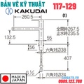 Vòi Rửa Bát Nóng Lạnh Nhật Bản Kakudai 117-129