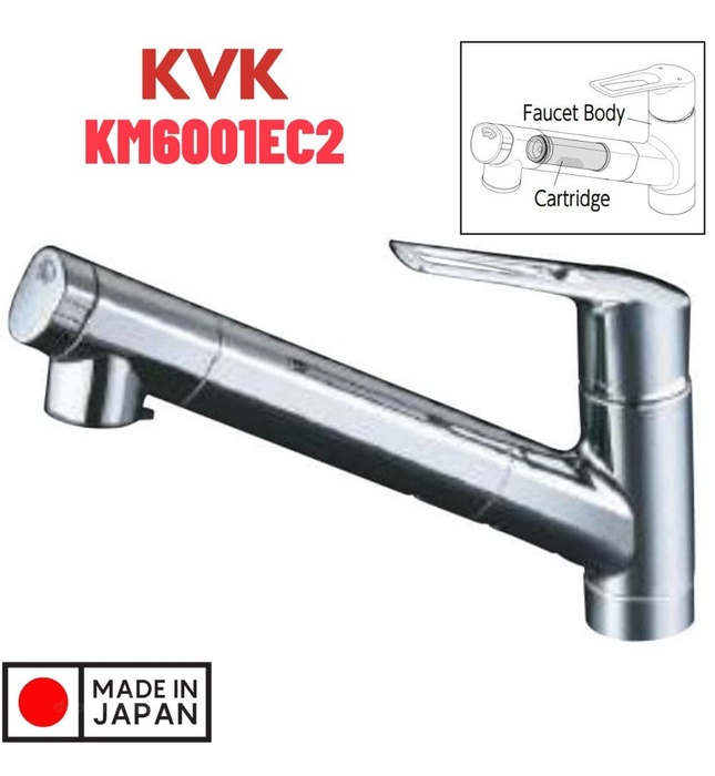Vòi Bếp Rửa Chén Bát Nhật Bản Nội Địa KVK KM6001EC2 (Có lõi lọc)