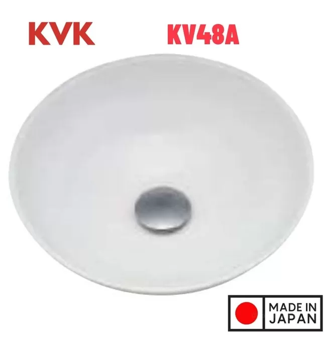 Chậu Lavabo Dương Bàn Nghệ Thuật KVK KV48A Nhật Bản Trắng Mịn