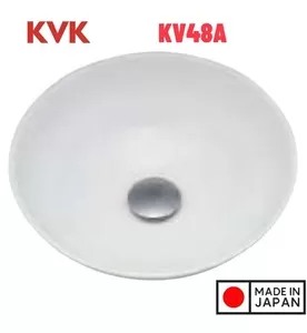 Chậu Lavabo Dương Bàn Nghệ Thuật KVK KV48A Nhật Bản Trắng Mịn