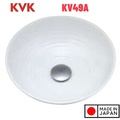 Lavabo Rửa Mặt Nghệ Thuật Nhật Bản KVK KV49A Trắng Gân