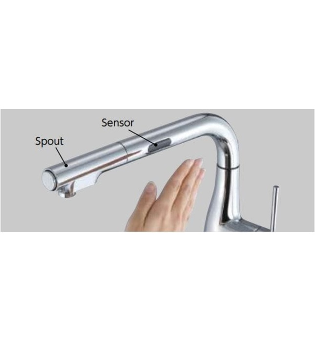 Vòi Rửa Bát Cảm Ứng Nhật Bản KVK KM6131SCECM4 Dùng Điện Có Lõi Lọc