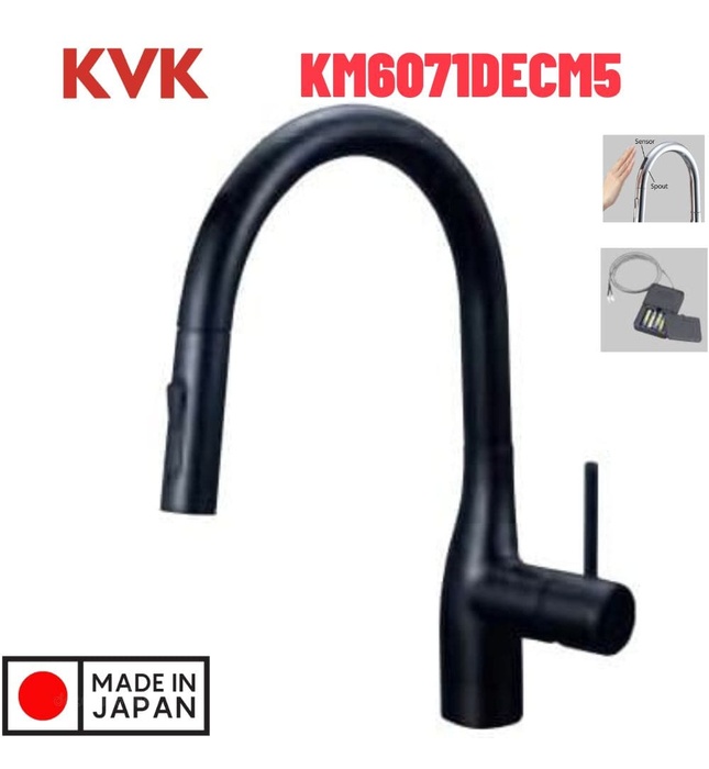 Vòi Rửa Bát Cảm Ứng Nhật Bản Nội Địa KVK KM6091DECM5 Dùng Pin