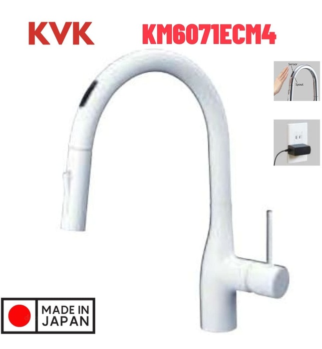 Vòi Rửa Bát Cảm Ứng Nhật Bản KVK KM6071ECM4 Dùng Điện
