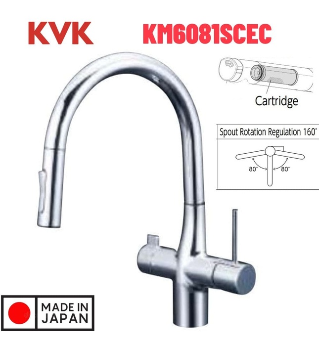 Vòi Rửa Bát Nhật Bản Nội Địa KVK KM6081SCEC (có lõi lọc)