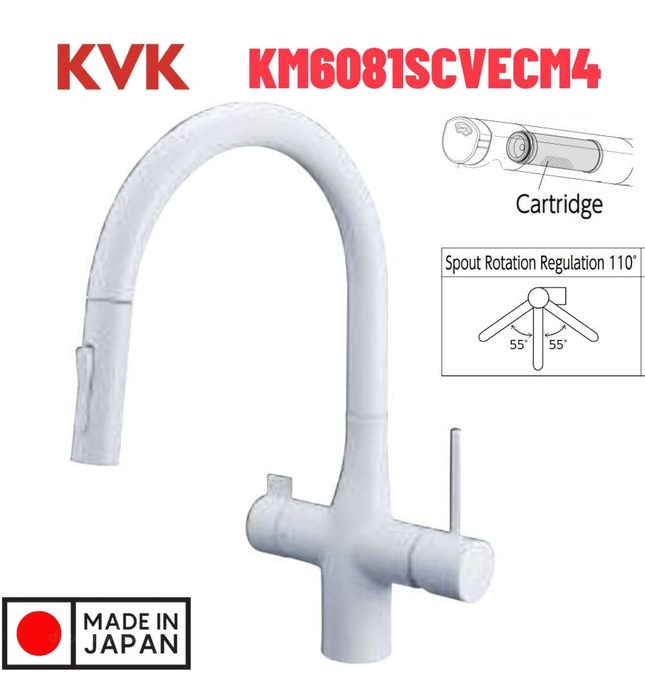 Vòi Rửa Bát Nhật Bản Nội Địa KVK KM6081SCVECM4 (có lõi lọc)