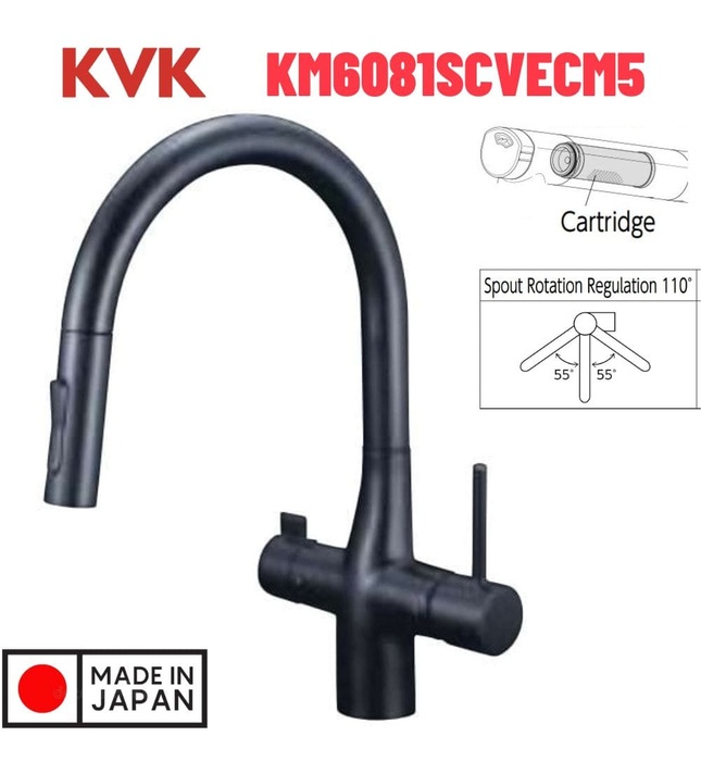 Vòi Rửa Bát Nhật Bản Nội Địa KVK KM6081SCVECM5 (có lõi lọc)