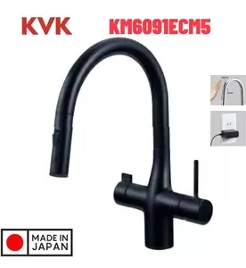 Vòi Rửa Bát Lõi Lọc Cảm Ứng Nhật Bản Nội Địa KVK KM6091ECM5 Dùng Điện