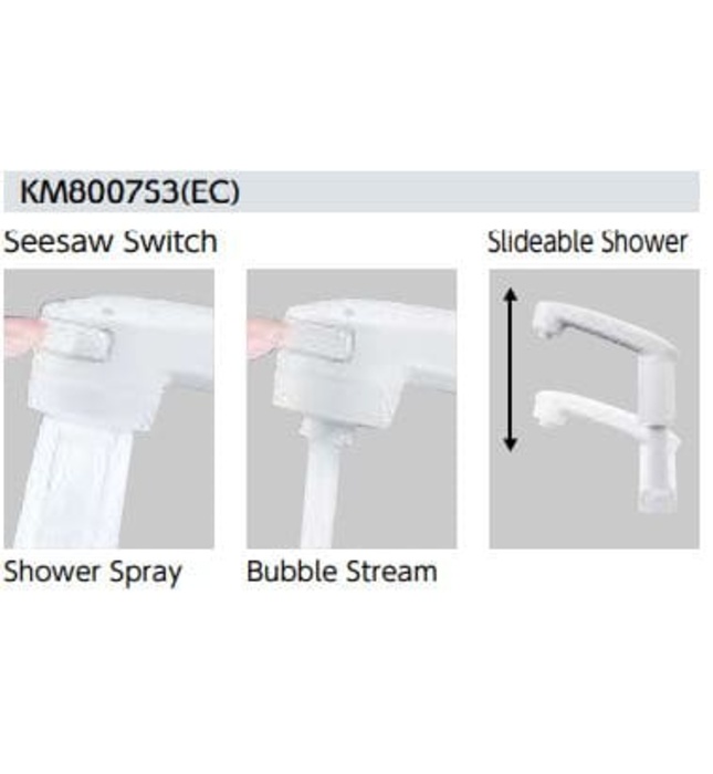 Vòi Lavabo Gội Đầu Nhập Khẩu Nhật Bản KVK KM8007S3EC