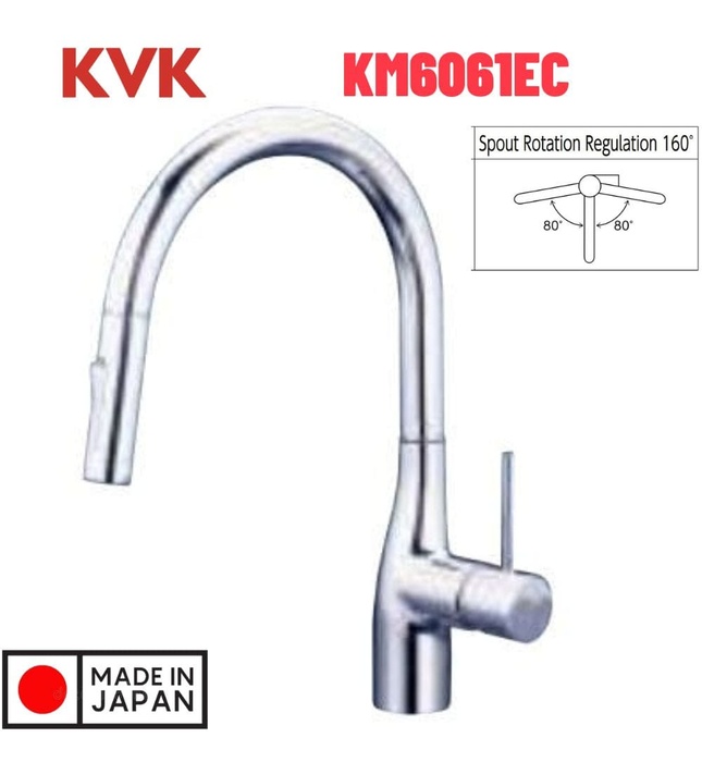 Vòi Rửa Bát Nhật Bản Nội Địa KVK KM6061EC