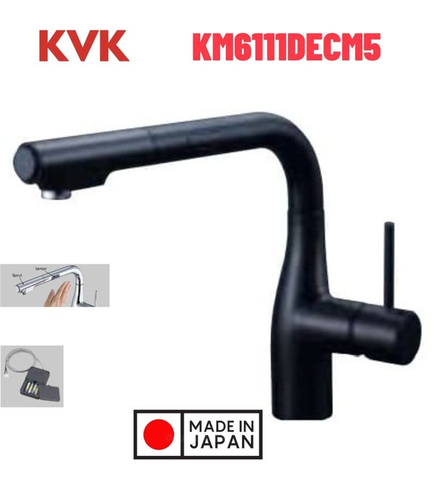 Vòi Rửa Bát Cảm Ứng Nhật Bản KVK KM6111DECM5 Dùng Pin
