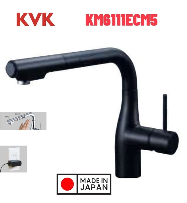 Vòi Rửa Bát Cảm Ứng Nhật Bản KVK KM6111ECM5 Dùng Điện
