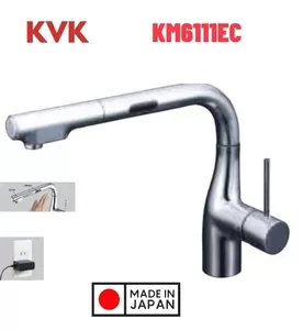 Vòi Rửa Bát Cảm Ứng Nhật Bản KVK KM6111EC Dùng Điện