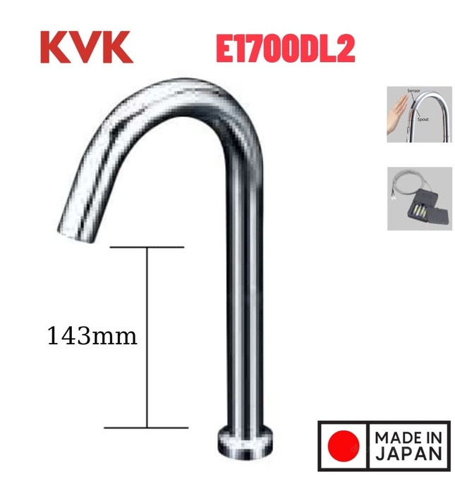 Vòi Lavabo Lạnh Cảm Ứng Nhật Bản KVK E1700DL2 Dùng Pin