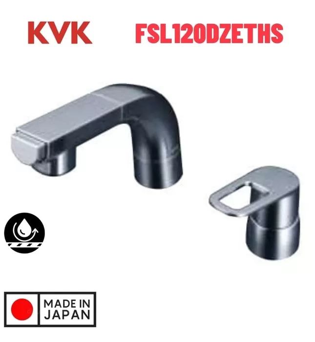 Vòi Lavabo Gội Đầu Nóng Lạnh Kháng Khuẩn 2 Lỗ KVK FSL120DZETHS