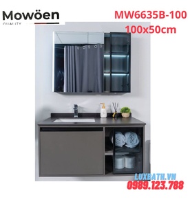 Bộ tủ chậu cao cấp đèn Led Mowoen MW6635B-100 100x50cm