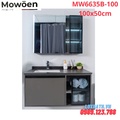 Bộ tủ chậu cao cấp đèn Led Mowoen MW6635B-100 100x50cm