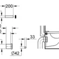 Ống Kết Nối Xả Két Nước Âm Tường Đức Grohe 37104K00