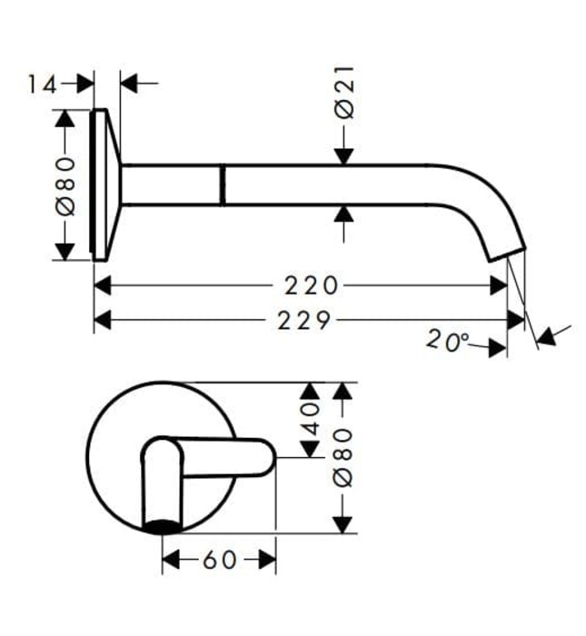 Vòi Lavabo Rửa Mặt Nóng Lạnh Đức Axor One 48112300