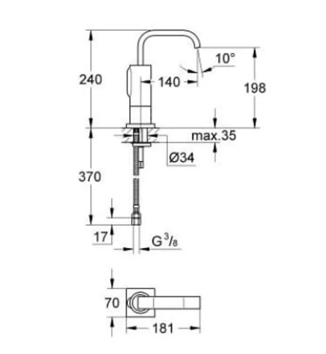 Vòi Chậu Lavabo Cảm Ứng Đức Grohe 36099000