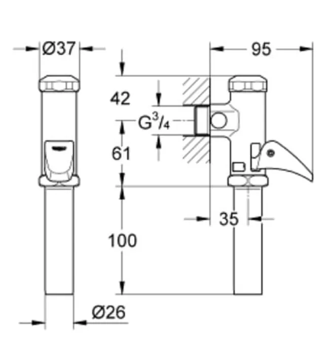 Van Xả Tự Động Nhập Khẩu Đức Grohe 37139000