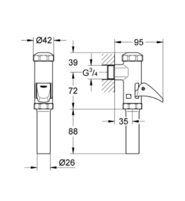 Van Xả Tự Động Nhập Khẩu Đức Grohe 37141000