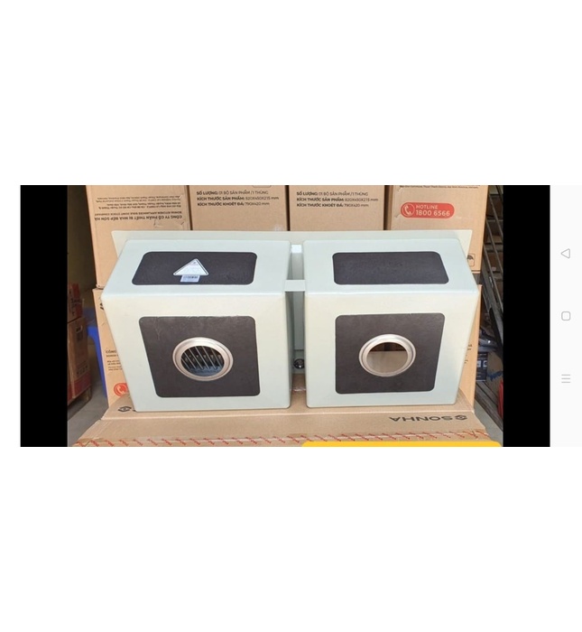 Chậu Rửa Bát Inox 304 Đúc 2 hố cân Sơn Hà HM.X.2C.82.2.3