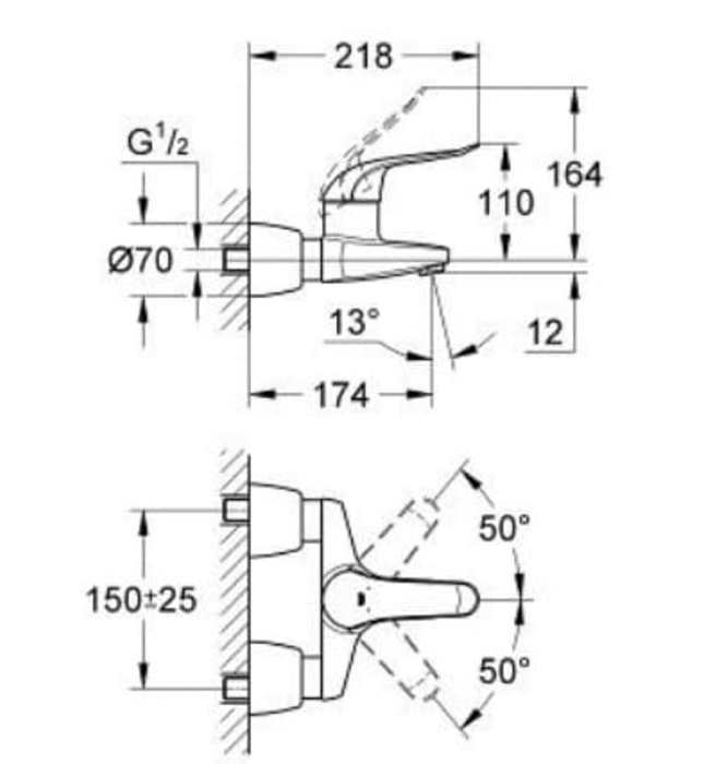 Củ Sen Tắm Nóng Lạnh Đức Grohe 32777000