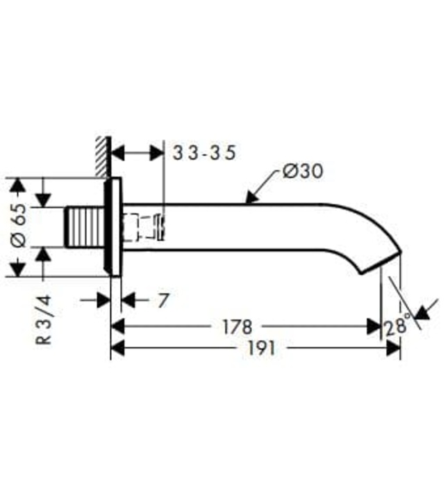 Sen Bồn Tắm Âm Tường Đức Axor 38411300