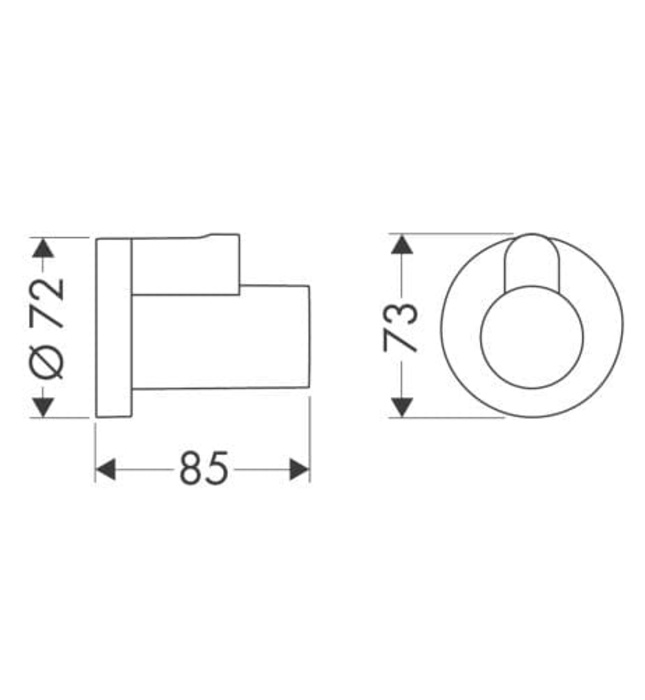 Chụp Van Góc Nhập Khẩu Đức Axor 51306820
