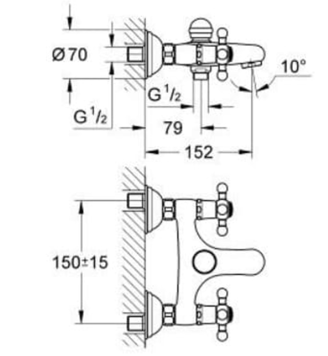Củ Sen Tắm Nóng Lạnh Đức Grohe 25030000