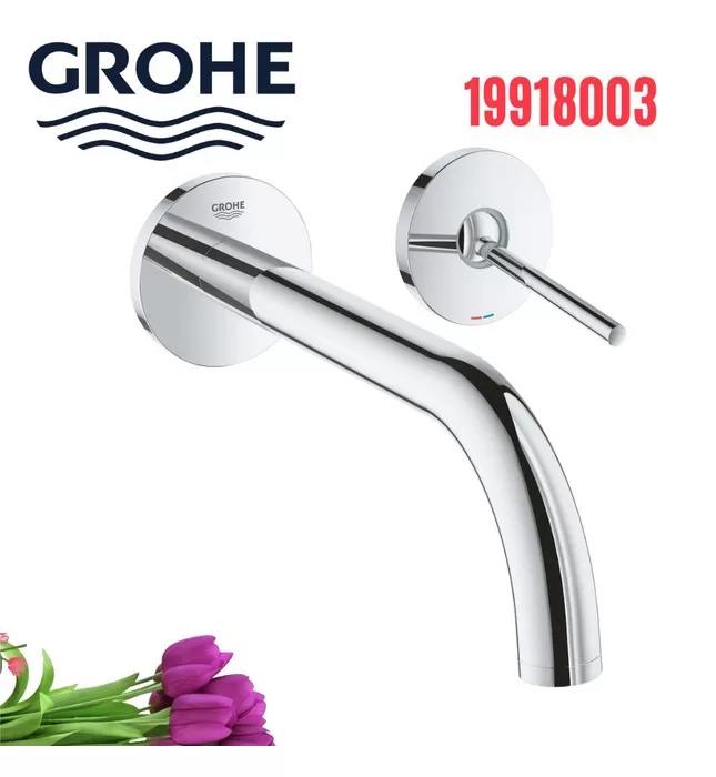 Vòi Chậu Lavabo Nóng Lạnh Gắn Tường Đức Grohe 19918003