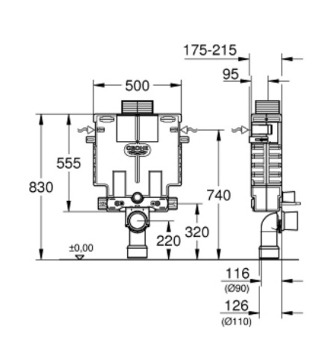 Mặt Nạ Sen Âm Tường Đức Grohe 19088003