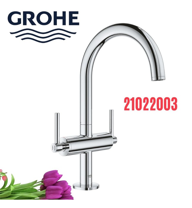 Vòi Chậu Lavabo Nóng Lạnh 2 Tay Gạt Đức Grohe 21022003