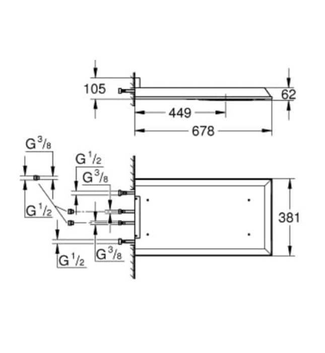Bát Sen Tắm Gắn Tường Đức Grohe 27938001