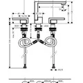 Vòi Lavabo 3 Lỗ Nóng Lạnh AXOR Edge 130 46050990