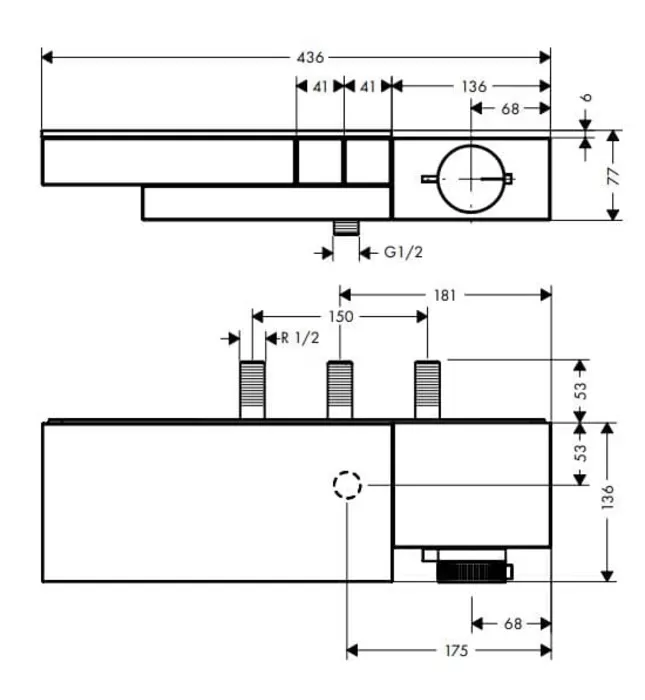 Van Điểu Chỉnh Nhiệt Độ Sen Tắm Đức Axor Edge 46240000