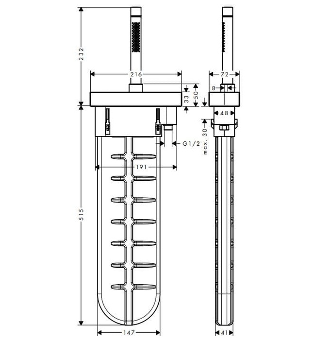 Sen Bồn Tắm Gắn Bồn Đức Axor Edge 46470300